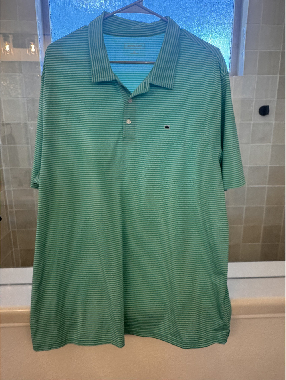 Green polo shirt